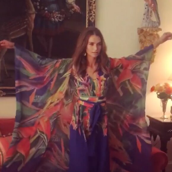 NWT Rare Print! Ala von Auersperg Birds of Paradise 100% Silk Romper/Playsuit - Picture 8 of 9